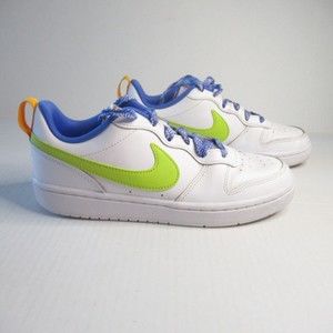 Nike Court Borough Low 2 White Atomic Green DQ7770-100 Size 5.5Y